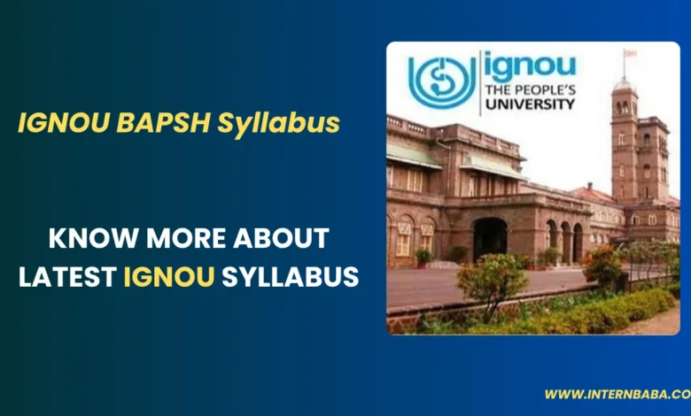 IGNOU BAPSH Syllabus 2025 1 IGNOU BAPSH Syllabus 2025