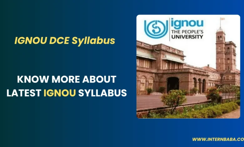 IGNOU DCE Syllabus 2025 1 IGNOU DCE Syllabus 2025
