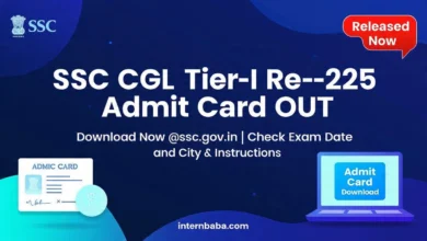SSC CGL Tier-I Re-Exam Admit Card 2025 Released