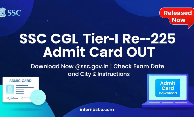 SSC CGL Tier-I Re-Exam Admit Card 2025 Released