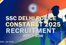 SSC Delhi Police Constable Recruitment 2025